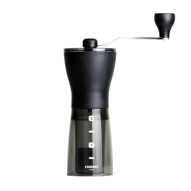 Hario Mini Coffee Hand Grinder, Mill Plus - Transparent Black